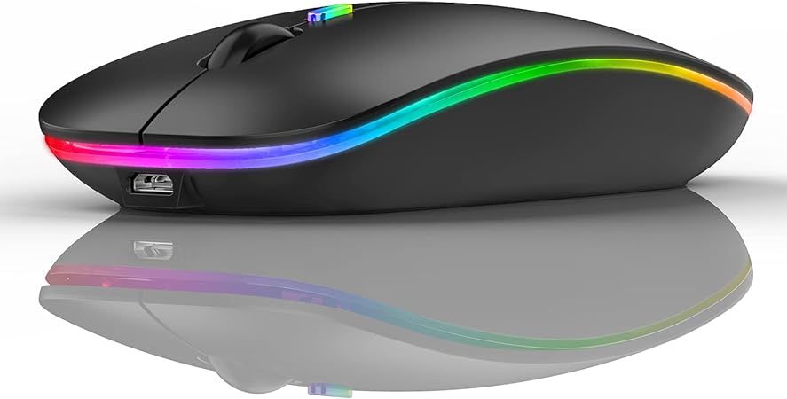 HP W10 Wireless RGB Bluetooth, Wireless, Rechargeable Slim Mouse View Gallery - Pakistan