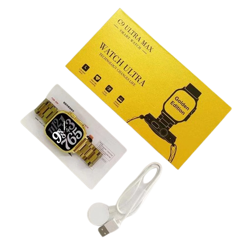 C9 Ultra Max Gold Edition Color Smartwatch 2.1 Inch Screen With Hryfine App View Gallery - Pakistan