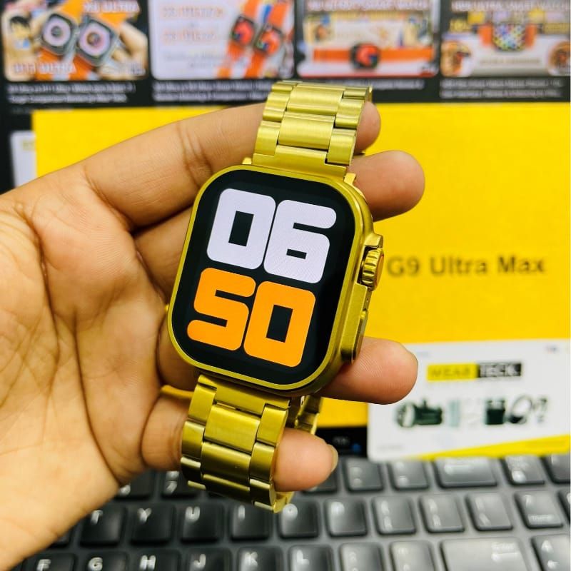 C9 Ultra Max Gold Edition Color Smartwatch 2.1 Inch Screen With Hryfine App View Gallery - Pakistan