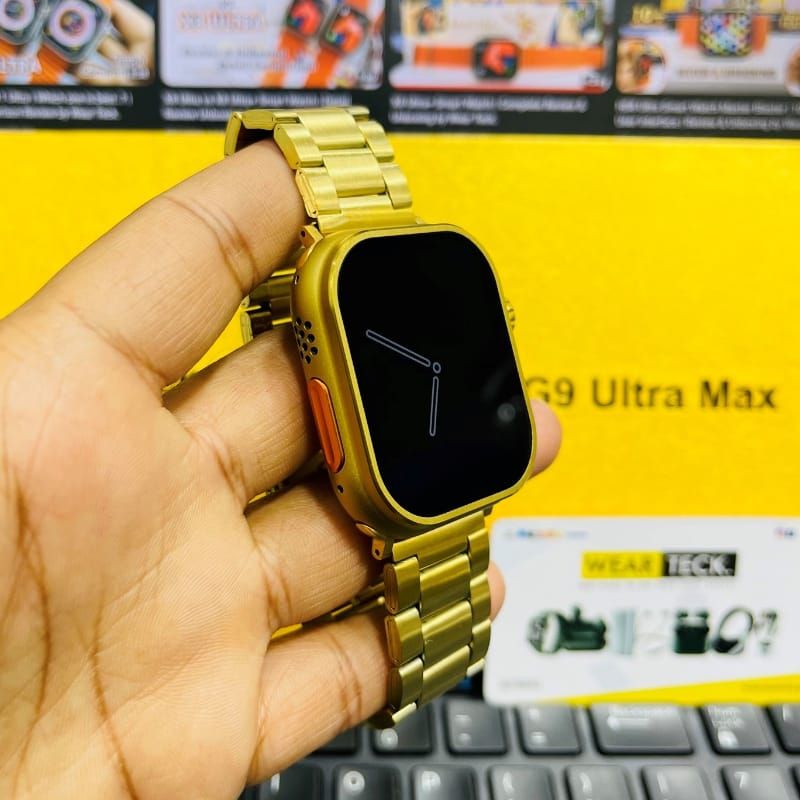 C9 Ultra Max Gold Edition Color Smartwatch 2.1 Inch Screen With Hryfine App View Gallery - Pakistan
