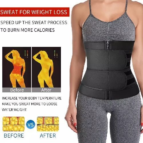 Waist Trainer Belt-Slimming Body Shaper Belts Sport Girdle with two strap View Gallery - Pakistan