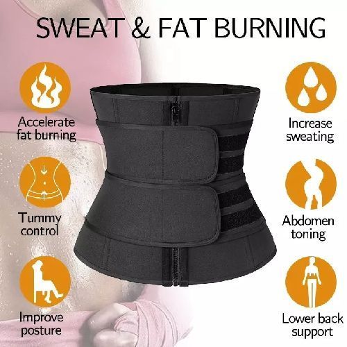 Waist Trainer Belt-Slimming Body Shaper Belts Sport Girdle with two strap View Gallery - Pakistan