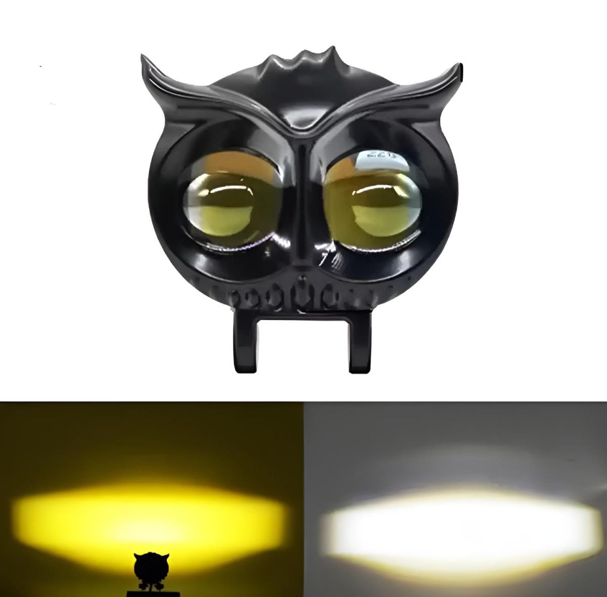 OWL Shape Fog Yellow-White &amp; Flash light Low &amp; High Beam Owl Plastic Body Spot Light for All Cars And Bikes 9V-60V 40W View Gallery - Pakistan