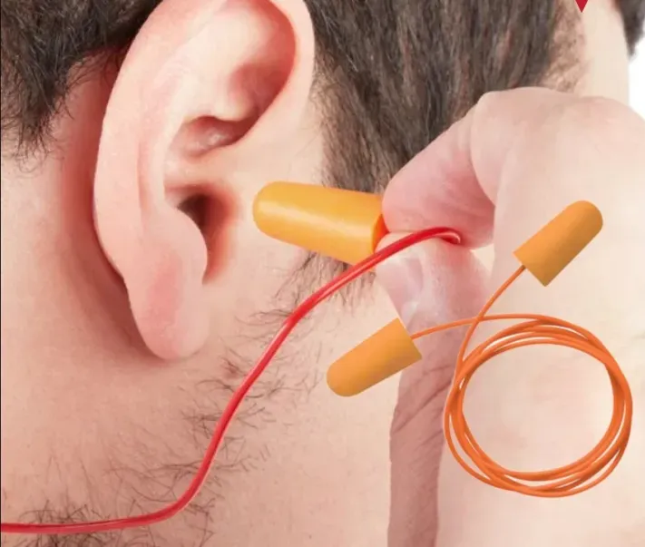 Foam Ear Plug for travel Anti Noise Reduction Removable Corded Soft Earplugs For Sleeping Hearing Ear Protection Earmuffs Noise Prevention For Airplane Travel (Pack Of 5) View Gallery - Pakistan