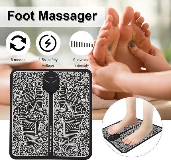pack Of 2 Ems Butterfly Portable Neck Massager Rechargeable, And  Ms Foot Massager Pad Improve Blood Circulation View Gallery - Pakistan