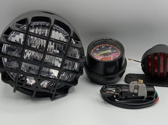 Cafe racer style package for motorcycle universal Head light  Back light Meter Alter switch View Gallery - Pakistan