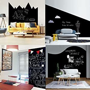 Large Black Chalkboard Sticker Paper DIY Black Board Wall Adhesive Black Board Size (3 x 1.3 ft) View Gallery - Pakistan