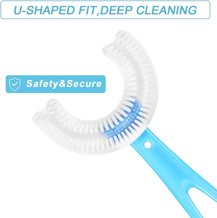 Big Size Baby Toothbrush Toddlers Teeth Cleaning Brush Kids U Shaped Toothbrush View Gallery - Pakistan