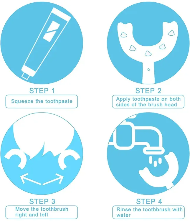 Big Size Baby Toothbrush Toddlers Teeth Cleaning Brush Kids U Shaped Toothbrush View Gallery - Pakistan