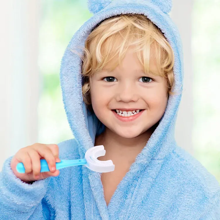 Big Size Baby Toothbrush Toddlers Teeth Cleaning Brush Kids U Shaped Toothbrush View Gallery - Pakistan