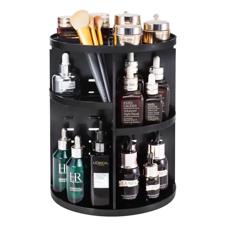 360 Degree Rotating Cosmetic Organizer (black ) View Gallery - Pakistan