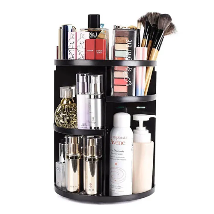 360 Degree Rotating Cosmetic Organizer (black ) View Gallery - Pakistan