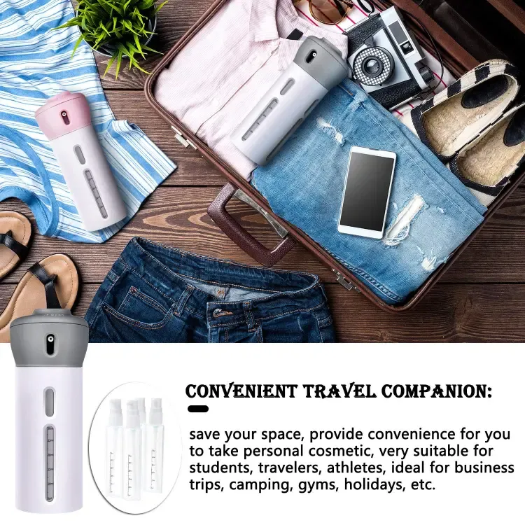 4 Lotion Bottles In 1 Refillable Travel Dispenser Bottle Liquid Lotion Cream Sun Block Sanitizor Shampoo Toiletries Container Travel Bottle Portable 4 Bottle Sets In 1 Pump Leakproof Cosmetic Travel Bottle Set View Gallery - Pakistan