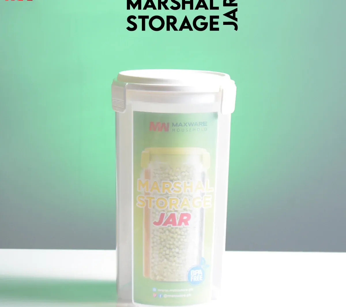 Marshal Storage Jar - 3 In 1 Jar - 3 Portion storage jar (2200 ml) (Random color) View Gallery - Pakistan