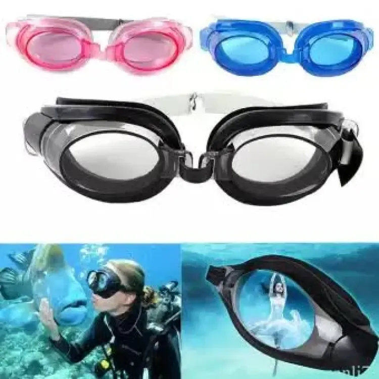 3 in 1 Swimming Goggles Advanced Swimming Goggles For Kids And Adults (Random Color) View Gallery - Pakistan