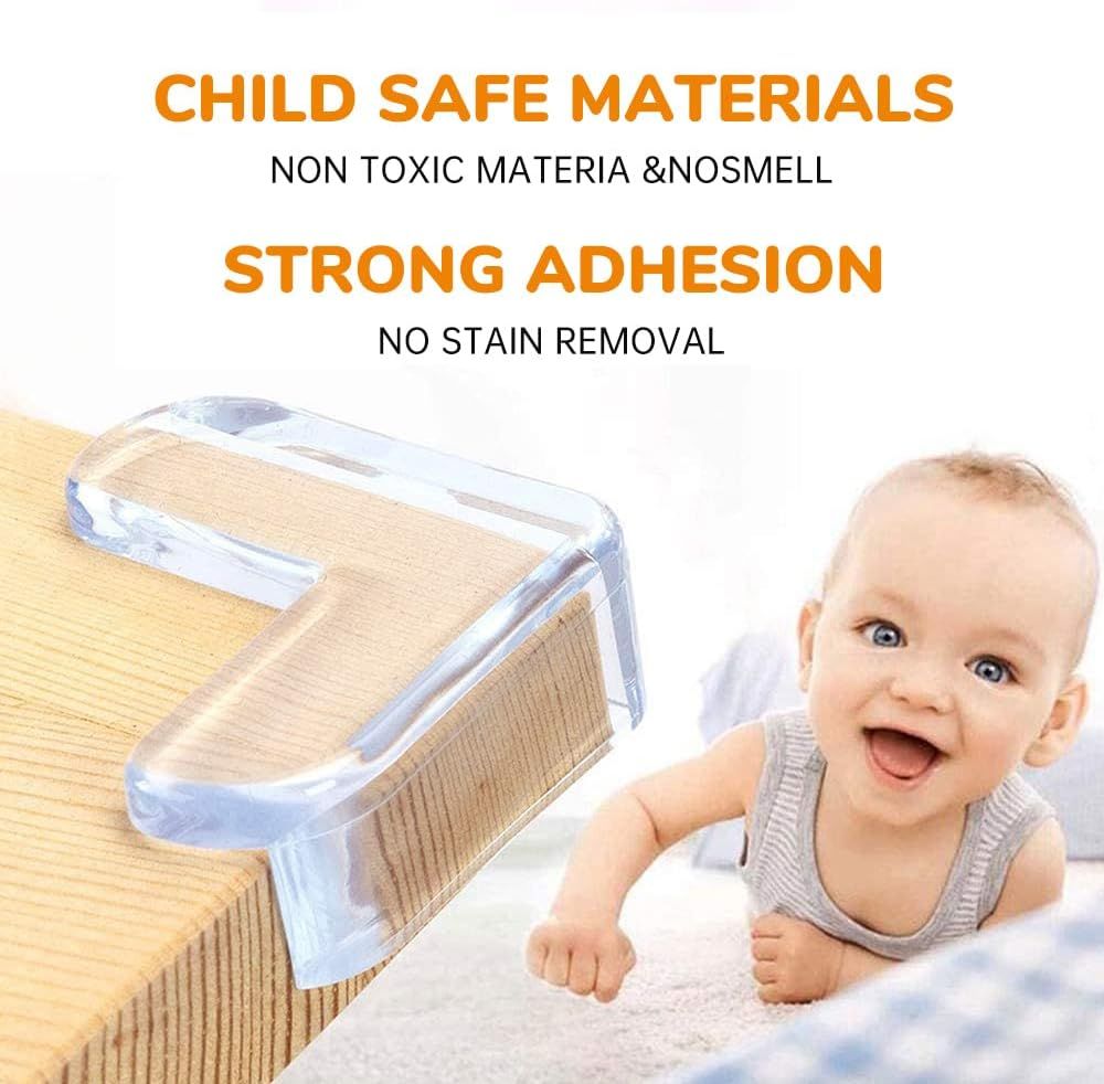 4PCS Set Child Protection Angle Corner Protector Baby Safety Corner Protector- silicone table protector cover View Gallery - Pakistan