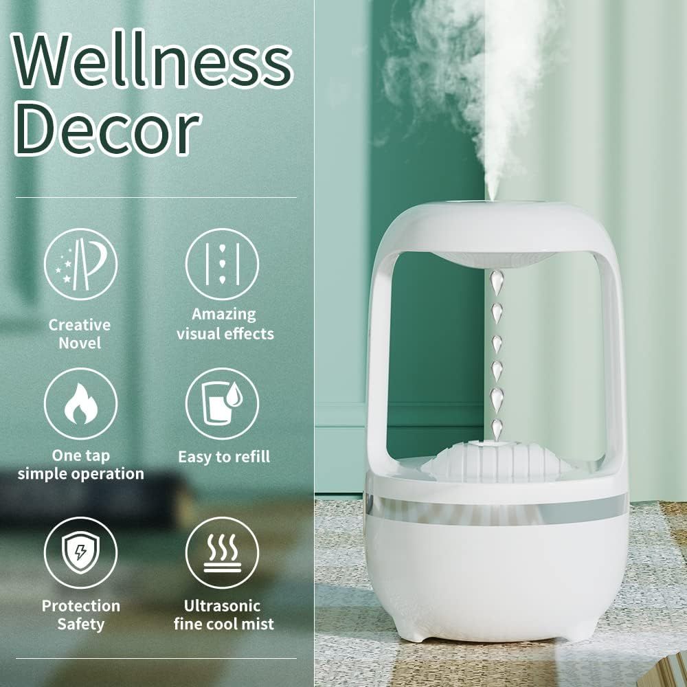 Cool Mist Humidifiers for Bedroom with Cute Water Drops &amp; Light Effects, Small Room Air Diffuser for Baby, Home, Office View Gallery - Pakistan