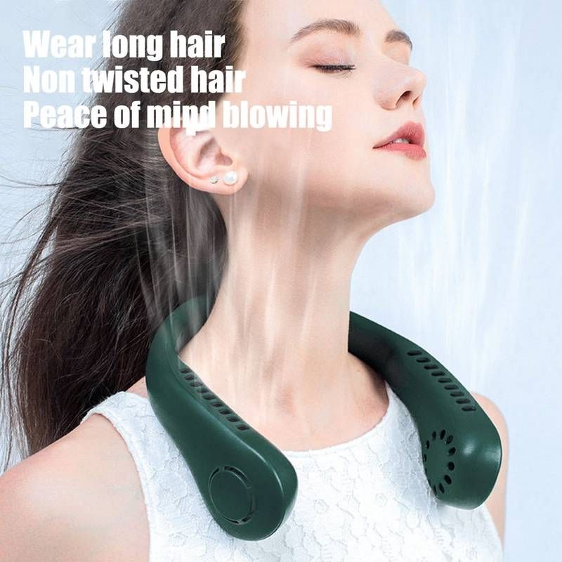 Arctic Air Hanging Neck Fan High Wind 3 Speed Adjustable USB Charging Portable Quiet Super Long Life Outdoor Sports Office Camping (Random Color) View Gallery - Pakistan