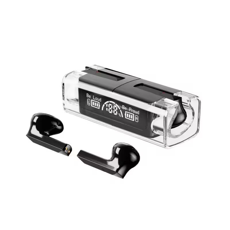 TWS BH15 music wireless Bluetooth ear buds | Transparent Wireless Bluetooth earphones, earbuds, headset for Men and women (Random color) View Gallery - Pakistan