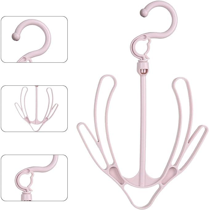 Shoe drying stand | Hanging Racks for Balcony, Cabinet, Cup Board | Hook Racks Organizer (Pink) View Gallery - Pakistan