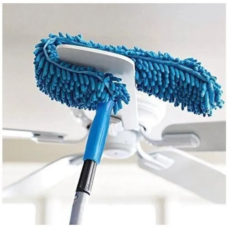 Fan Duster Flexible Micro Fiber Duster With Telescopic Stainless Steel Handle for Fan Cleaning Specially (random color) View Gallery - Pakistan