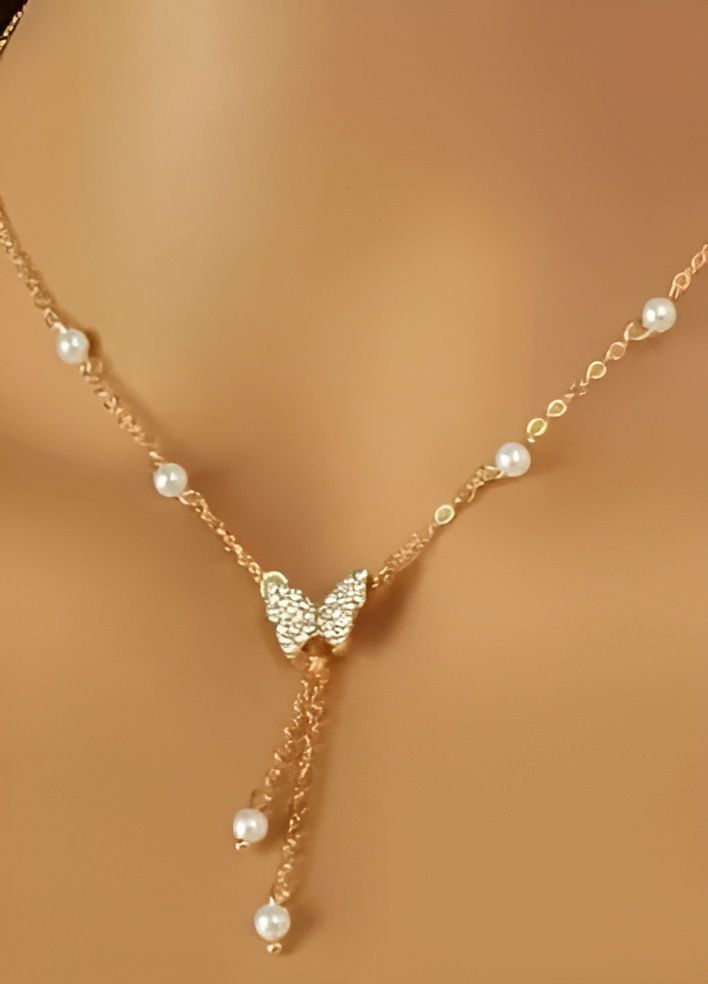 Gold Butterfly Pearl Choker Necklace for Women Girls Butterfly Pendent Necklace Pearl Tassels Necklace Jewelry Gifts View Gallery - Pakistan