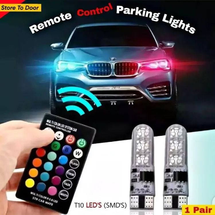 SMDs LED Car Parking Light Bulbs Pair Remote Control View Gallery - Pakistan