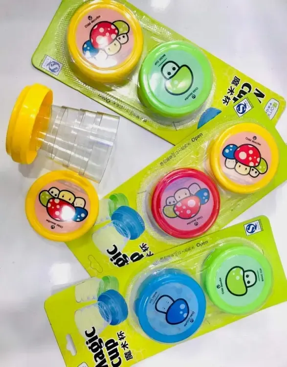 Pack of 2  Magic Glass for Kids, Folding Collapsible Magic Cup, Foldable Mug Glass for Travel, Outdoors, Hiking (Random Color) View Gallery - Pakistan