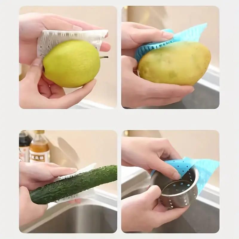 Multifunctional Soft Silicone Brush | Multipurpose vegetable peeler | Home Cleaning Brush | fruit and vegetable cleaning brush (pack of 2) (Random color) View Gallery - Pakistan