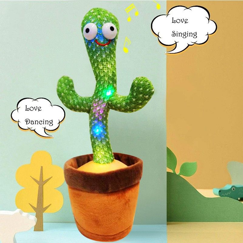 Dancing Cactus Talking Toy Tree Cactus Plush  toy for children, kids or toddlers with box View Gallery - Pakistan