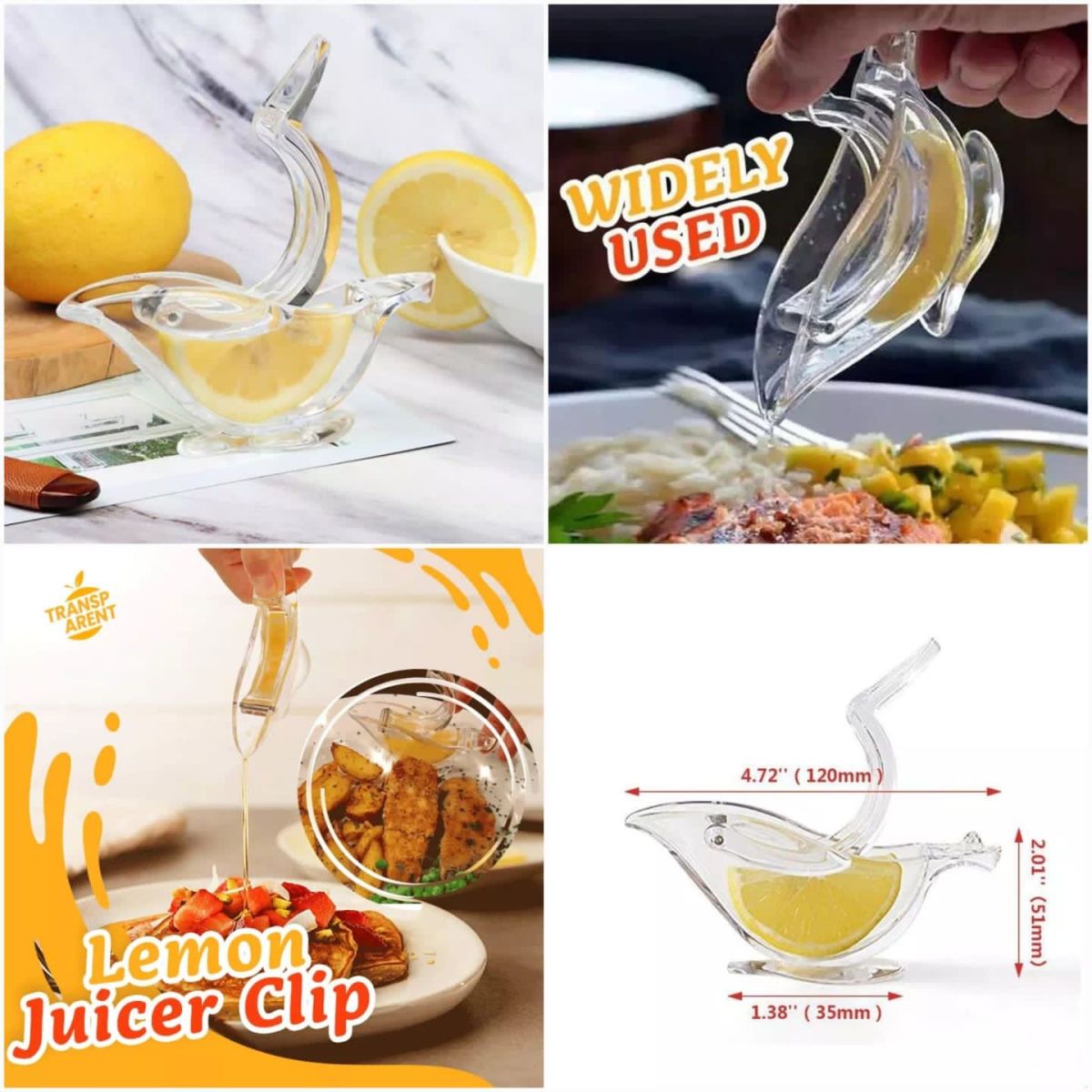 Manual Lemon Clip Portable Clear Fruit Juicer Bird Lemon Slice Squeezer Home Kitchen Bar Hand Gadget View Gallery - Pakistan