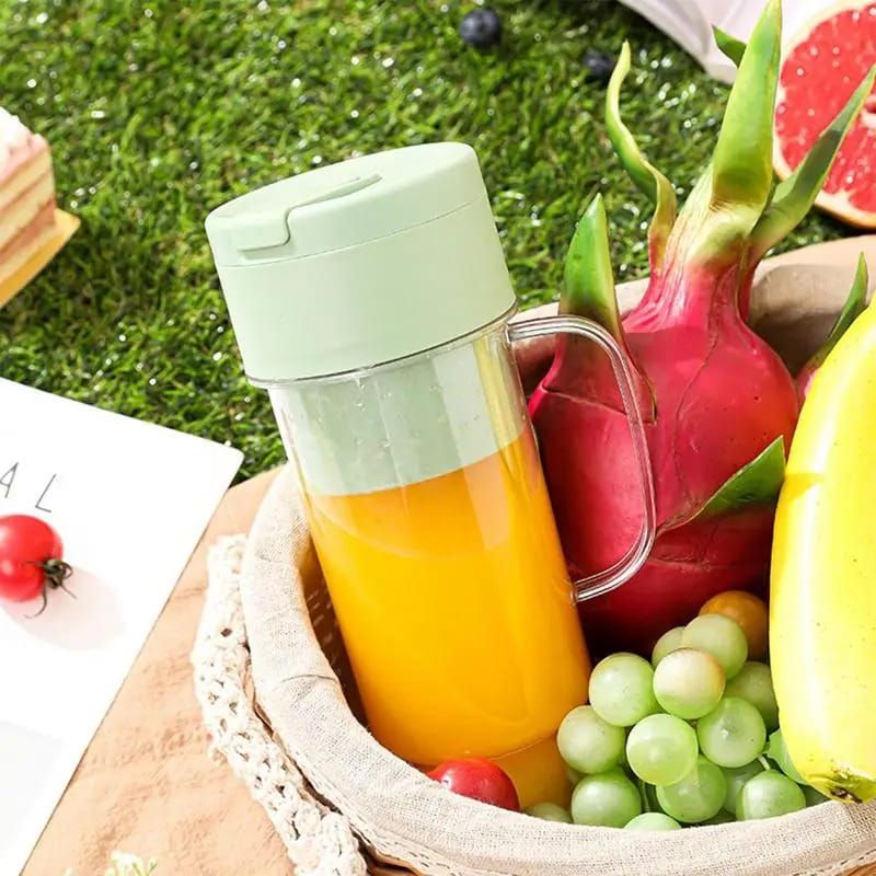 Mason Portable Mini juicer Blender With Straw Cup | Juicer Portable Outdoor Juicing Cup | Home Mini Cordless Juicer (Random Color) View Gallery - Pakistan
