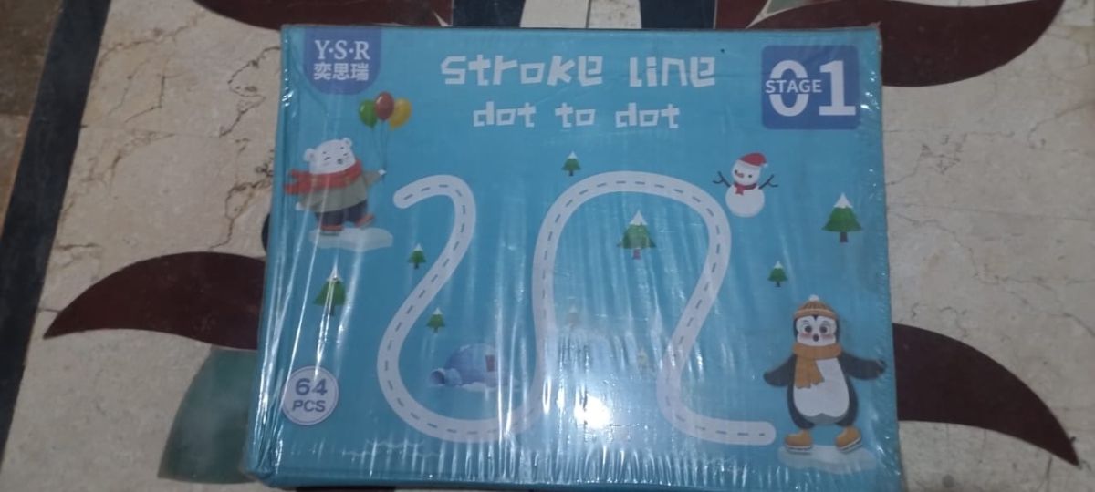 (A size Dubai imported )Stroke Line dot to dot Magical Tracing Workbook For Kids | Student Learning Book (64 pages stage 1 ) View Gallery - Pakistan
