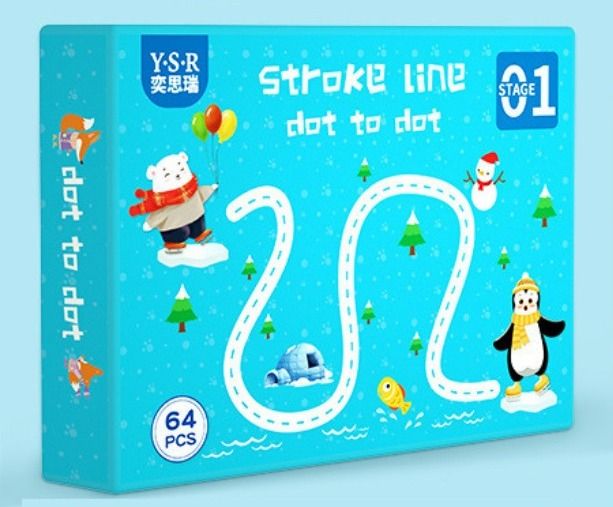 (A size Dubai imported )Stroke Line dot to dot Magical Tracing Workbook For Kids | Student Learning Book (64 pages stage 1 ) View Gallery - Pakistan