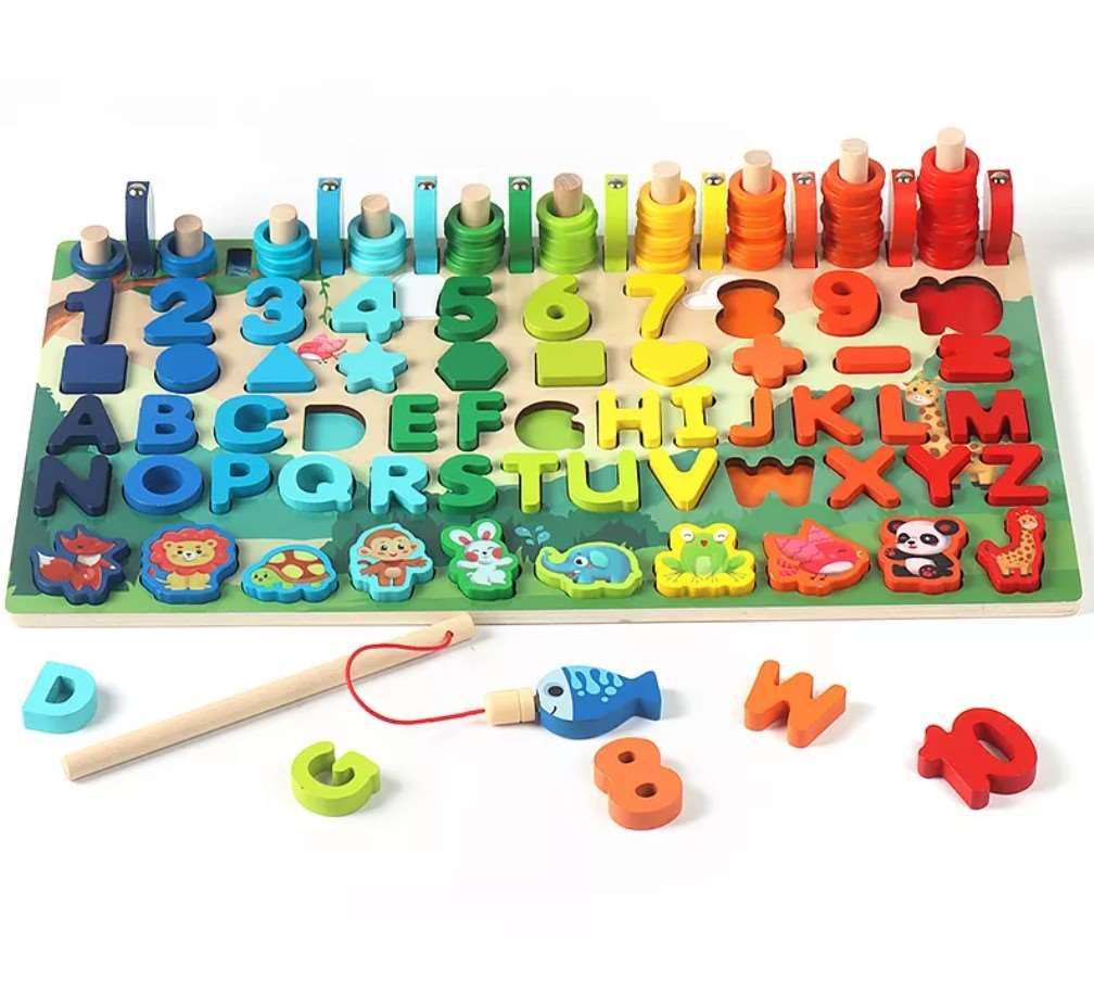 6 in1 Wooden Educational Puzzle &amp; Sorting Board Toy For Kids View Gallery - Pakistan