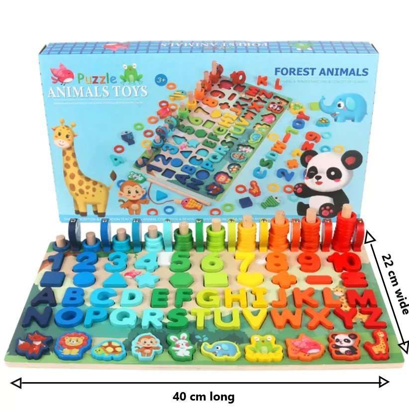 6 in1 Wooden Educational Puzzle &amp; Sorting Board Toy For Kids View Gallery - Pakistan