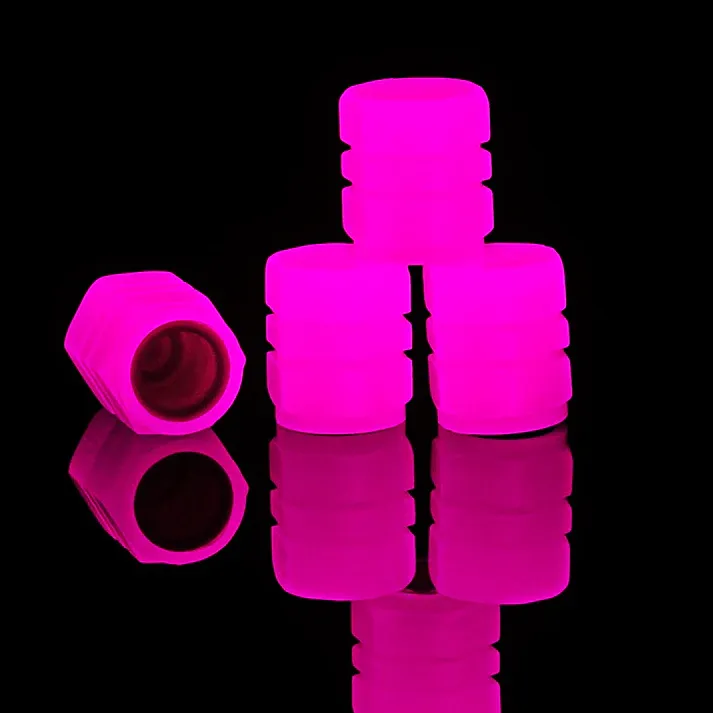 PACK OF TWO Glow in The Dark Tire Valve Caps Fluorescent Stem Car Universal Air Cap Auto Covers Cars Motorcycles SUV Trucks Bikes Accessories ( Random Colors ) View Gallery - Pakistan
