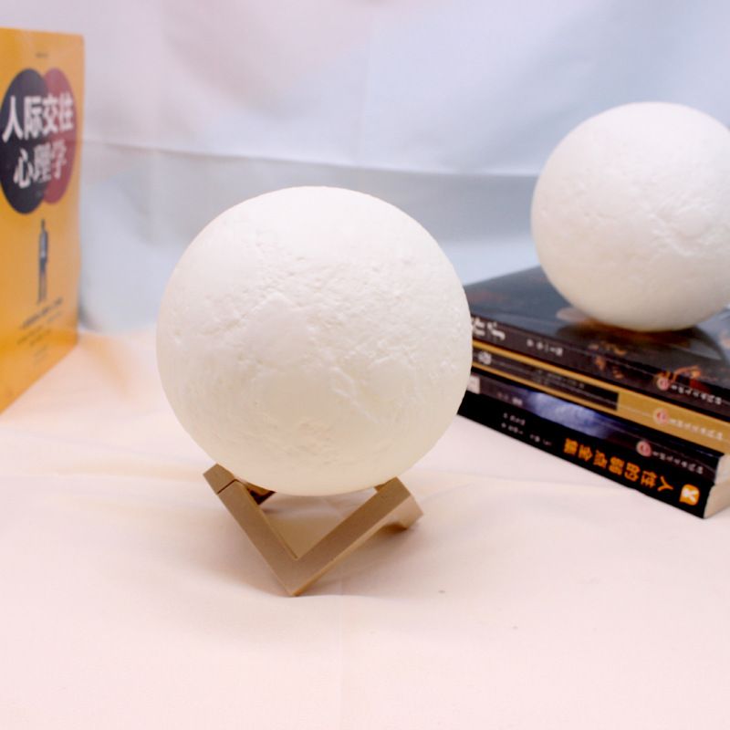 LED Moon Lamp - 3D Printed Lunar Lamp - Battery Powered Colorful - Night Light for Kids - 8 Color (15cm) View Gallery - Pakistan