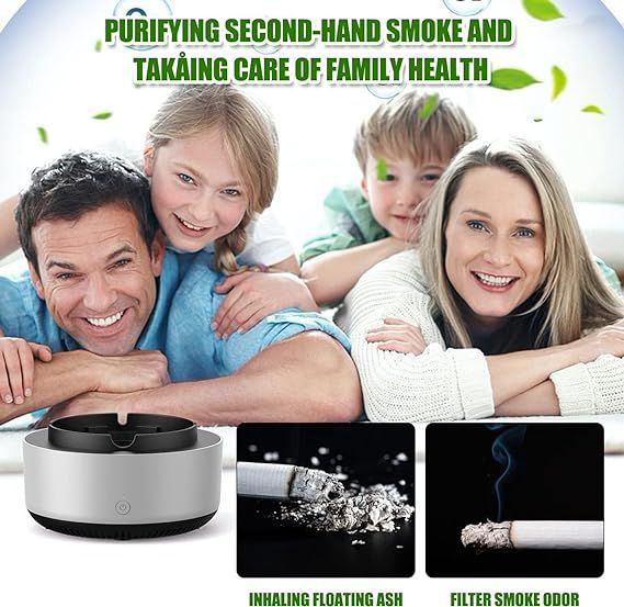 Ashtray With Air Purifier, Ashtray Smokeless | Multipurpose Ashtray With Air Purifier Function (random Colors) View Gallery - Pakistan
