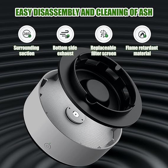 Ashtray With Air Purifier, Ashtray Smokeless | Multipurpose Ashtray With Air Purifier Function (random Colors) View Gallery - Pakistan