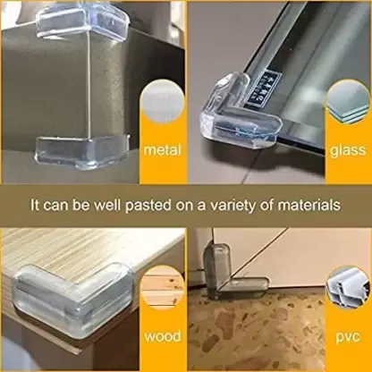 Pack Of 4 Transparent Silicon Table Corner Protector View Gallery - Pakistan
