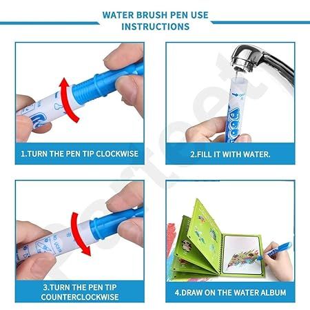 Magical Drawing Books With Pen, Water Reveal Activity Book For Kid  (random Design Books) View Gallery - Pakistan