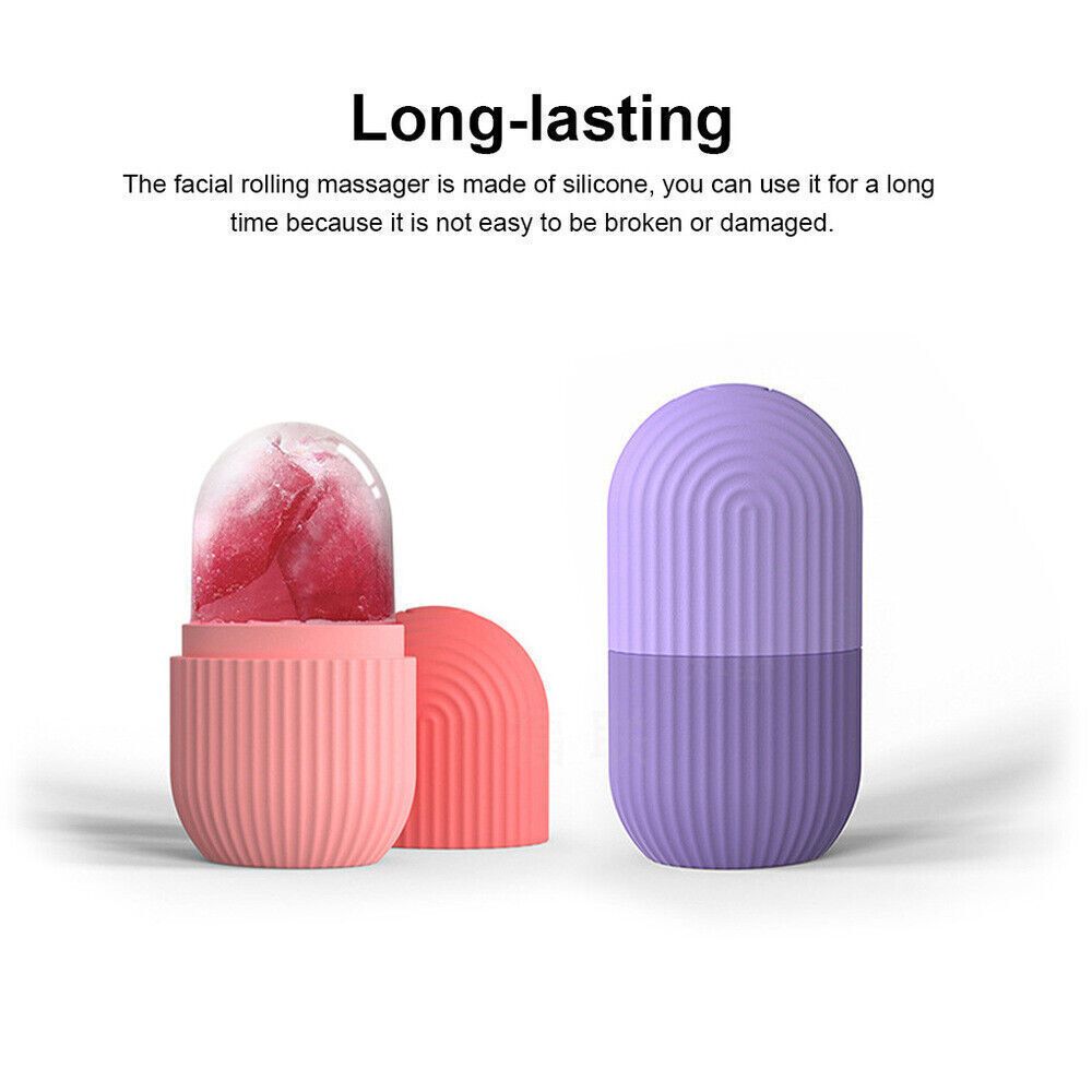 Face Ice Roller Silicone Facial Massager to Enhance Skin Glow, Without box (Random Color) View Gallery - Pakistan