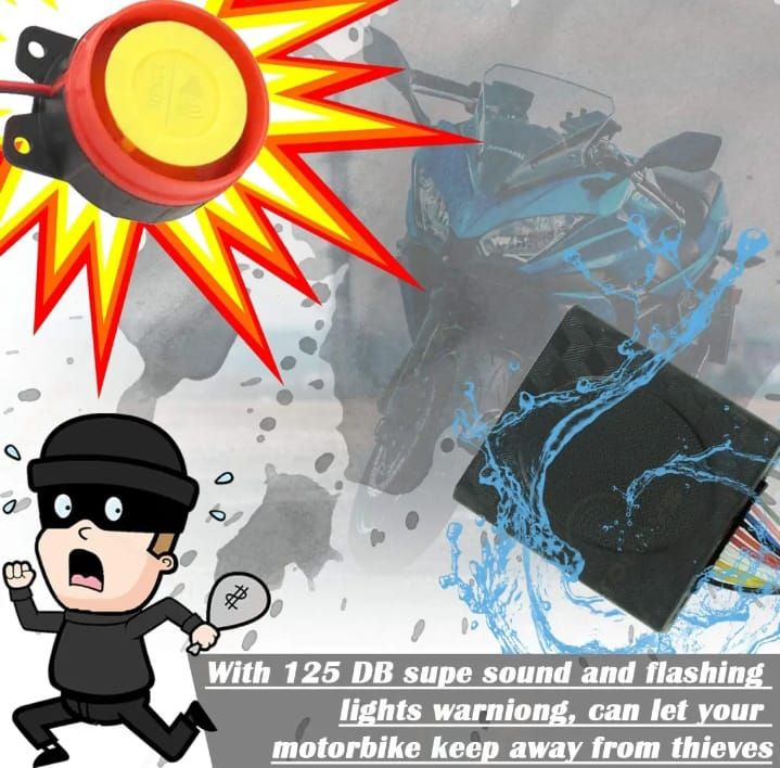 HJG Motorcycle Remote Security Lock Anti Theft Alarm System For Bike Motorcycle Self Start Function for 70cc and cg125 and all bikes View Gallery - Pakistan