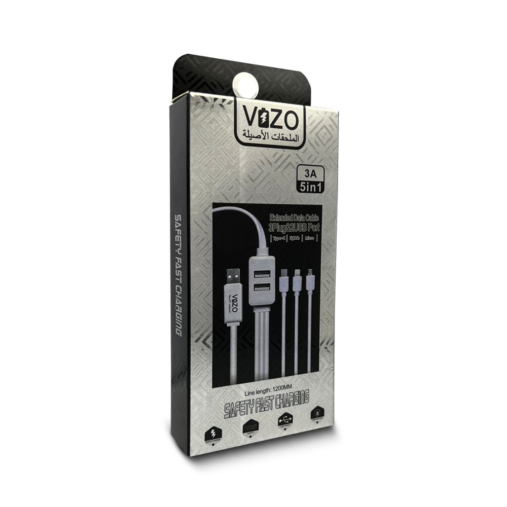 VIZO 5-in1 Fast Data Cable USB extended data cable View Gallery - Pakistan