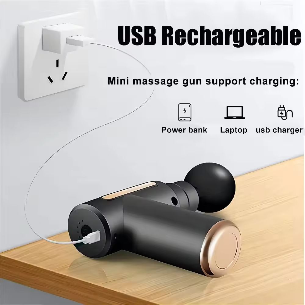 Massage Gun Deep Tissue, Handheld Muscle Massager with 4 Massage Heads, Super Quiet Massage Gun for Muscle Pain Relief Relax Recovery View Gallery - Pakistan