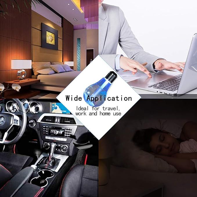 USB Air Humidifier | Bulb Humidifier Lamp Shape | Decorative Lights Diffuser, Purifier Atomizer With Colorful LED Night Light for Office Desk, Bedroom, Living Room, Home Decor View Gallery - Pakistan