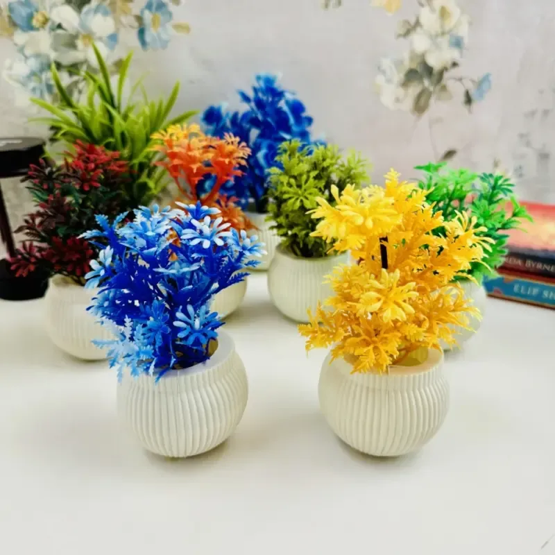 Pack of 4 Mini Planters | Artificial Decoration mini Plants View Gallery - Pakistan