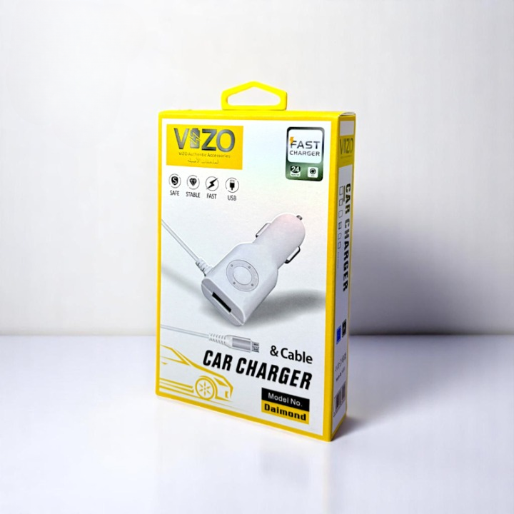Diamond Car Charger with Built-in Micro Cable &amp; LED Light | Car Charger - Micro Cable Charger  View Gallery - Pakistan