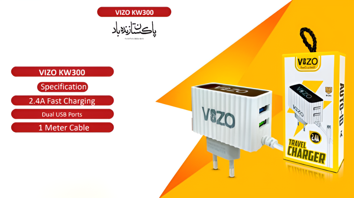 Kw300 2.4A Fast Travel Charger | Android Phone Charger with Data Cable -KW300 – Dual USB Wall Charger with Built-in Micro USB Cable - Charger For Mobile Phone View Gallery - Pakistan